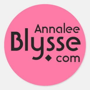 Pink und Schwarz Ihr Name als URL Werbeartikel Runder Aufkleber