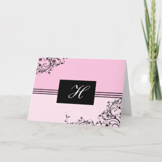 Pink und Schwarz Mit Monogramm