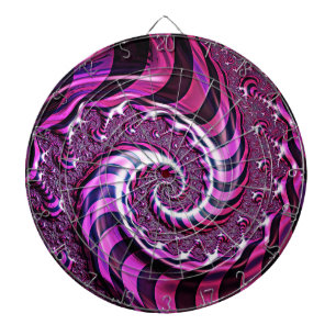 Pink und Schwarz-Spirale-Illusion Dartboard Dartscheibe