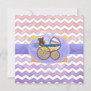 Pink und Stinky Baby Stuff Einladung