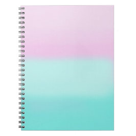 Pink und türkisfarbenes Pastell-Notebook Notizblock