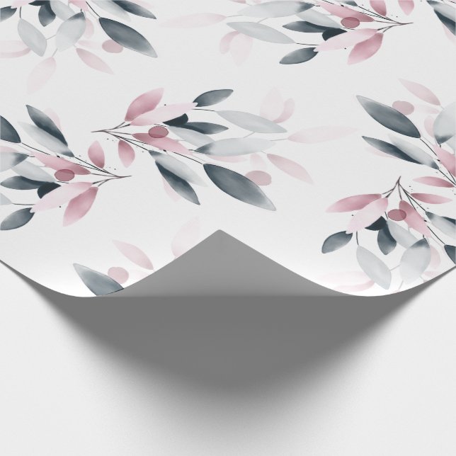 Pink und Violett-Blumenkruste inspirierend P Geschenkpapier (Ecke)