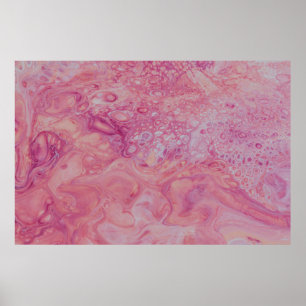 PINK UND WEISS-PAINT-DROP-WALLPAPIER POSTER