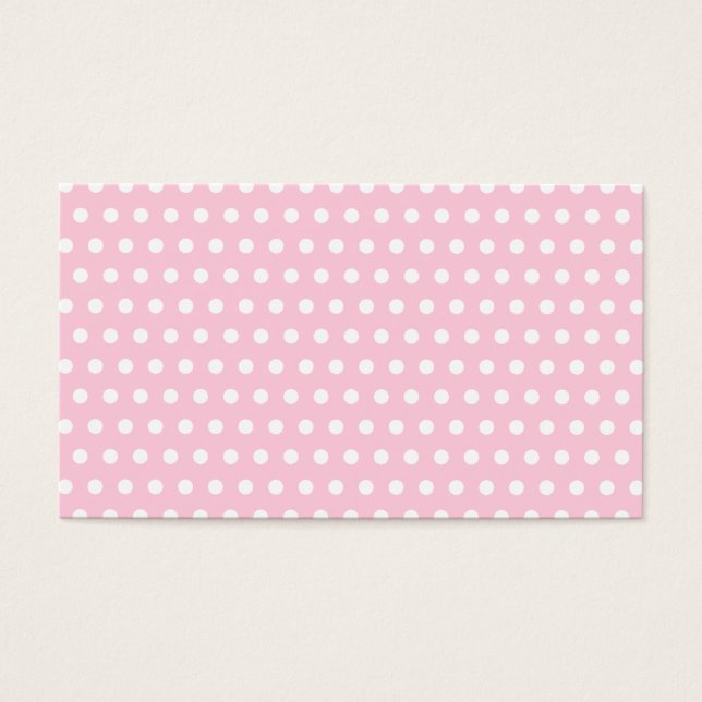 Pink und Weiß Polka Dot Muster. Spotty. (Vorderseite)