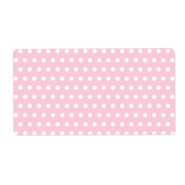 Pink und Weiß Polka Dot Muster. Spotty. (Vorne)