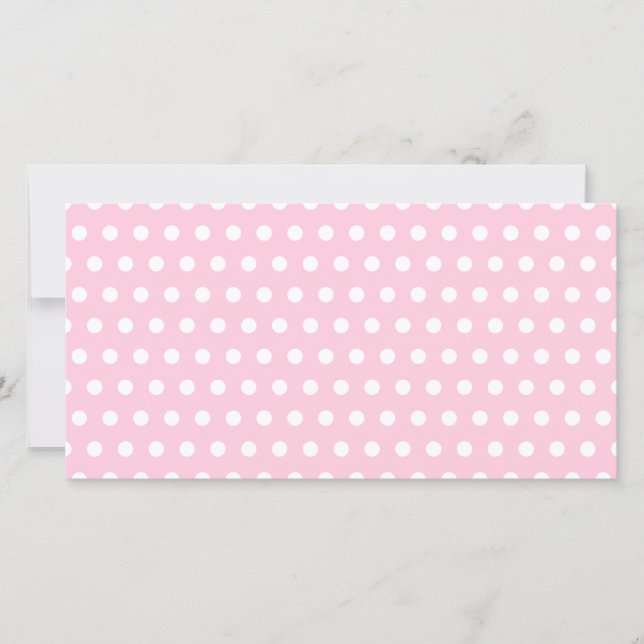 Pink und Weiß Polka Dot Muster. Spotty. (Vorderseite)