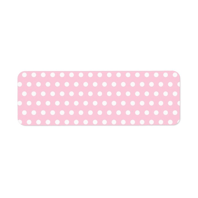 Pink und Weiß Polka Dot Muster. Spotty. (Vorne)