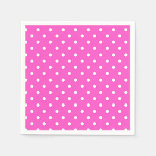 Pink und weiß Polka Punkt Glamour modern Serviette