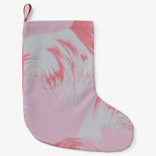 PINK UND WEISSE ABSTRAKTE BILDUNG KLEINER WEIHNACHTSSTRUMPF