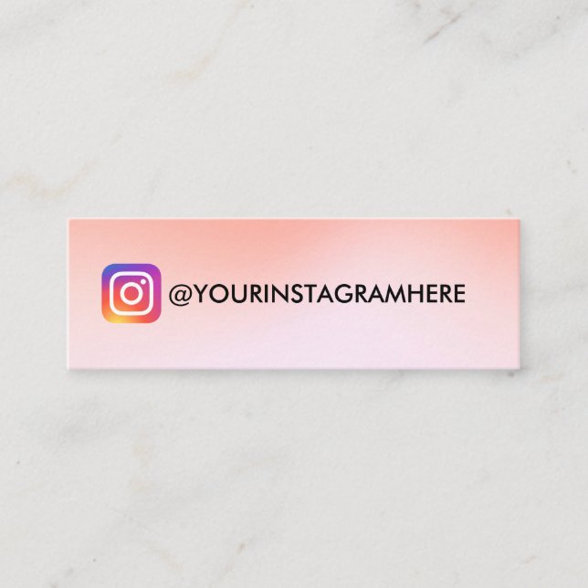 PINK UND WEISSE FARBMEDIEN MINI VISITENKARTE (Vorderseite)