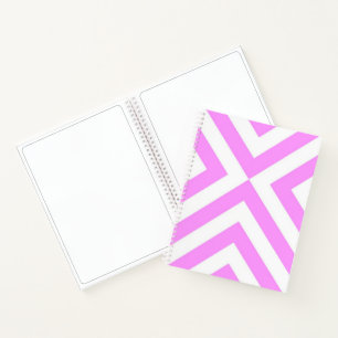 Pink und White Chevrons Sketchbook Notizbuch