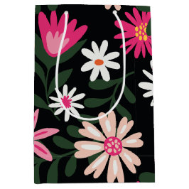 Pink und White Daisy Muster Mittlere Geschenktüte