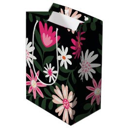 Pink und White Daisy Muster Mittlere Geschenktüte