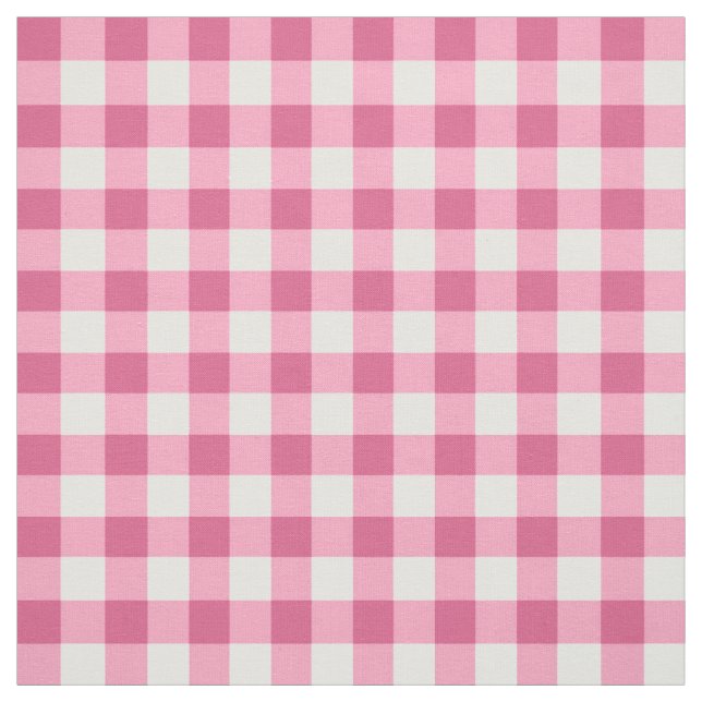 Pink und White Gingham Karo Stoff (Muster)