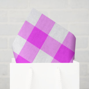 Pink und White Gingham Muster - Gewebe Seidenpapier