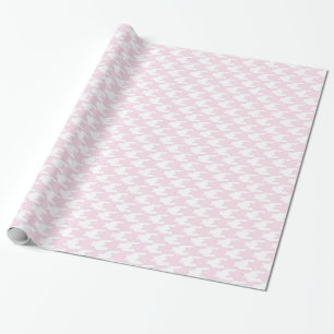 Pink und White Hahnentrittmuster Muster Geschenkpapier