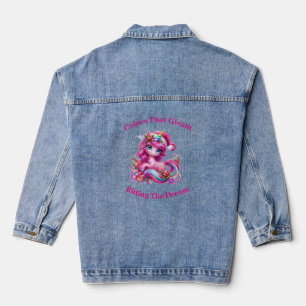 Pink Unicorn Denim Jacket Jeansjacke