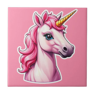 Pink Unicorn Fantasy Fliese