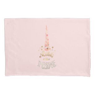 Pink Unicorn Inspiration Zitat Kissenbezug