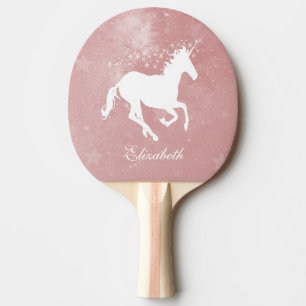 Pink Unicorn Personalisiert Ping Pong Paddel Tischtennis Schläger