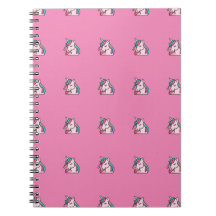 Pink Unicorn Spiral Notebook School
