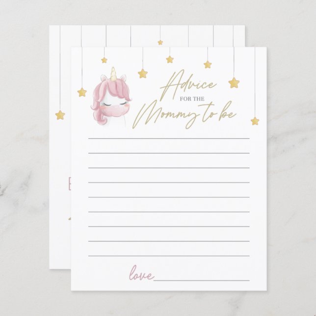 Pink Unicorn Stars Kinderduschempfehlung für Junge (Vorne/Hinten)