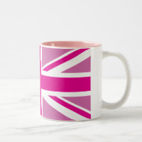 Pink Union Jack Britische Flagge Zwei-Tone-Tasse