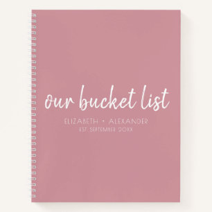 Pink - unsere Eimer-Liste Notizbuch