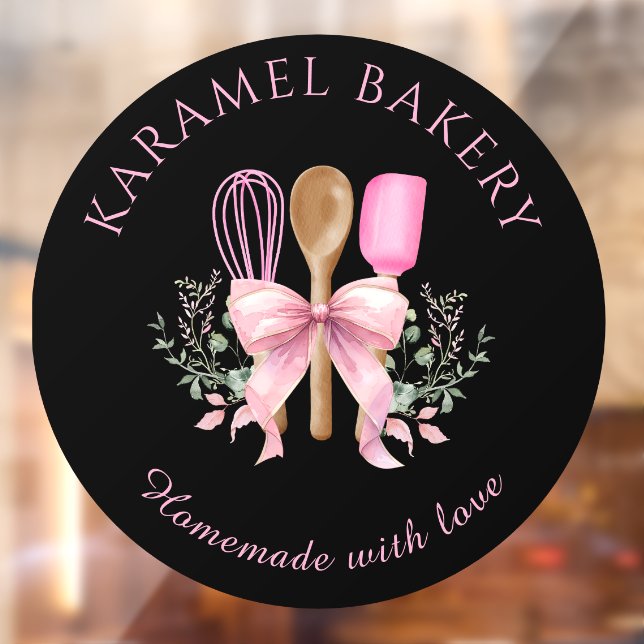 Pink Utensils Backery Cooking Window Klammern Fensteraufkleber (Blatt 2)