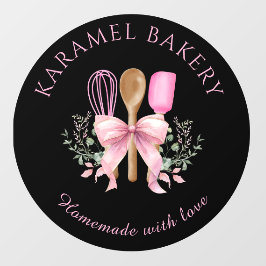 Pink Utensils Backery Cooking Window Klammern Fensteraufkleber