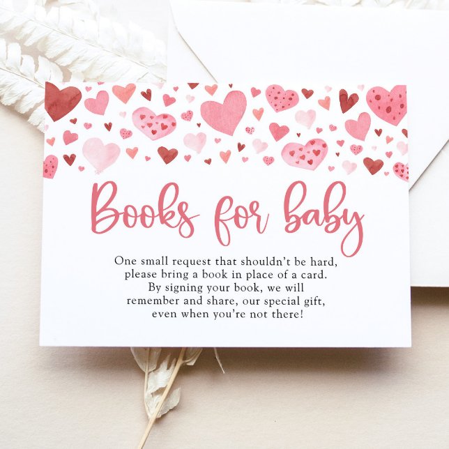 Pink Valentine Baby Showbücher für Baby Game Einladung (Von Creator hochgeladen)
