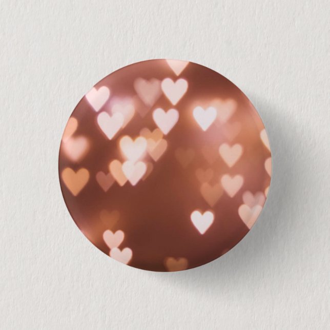 PINK VALENTINE"S DAY HEARTS BUTTON (Vorderseite)
