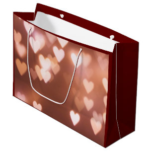 PINK VALENTINE"S DAY HEARTS GROßE GESCHENKTÜTE