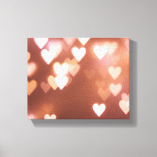 PINK VALENTINE"S DAY HEARTS LEINWANDDRUCK