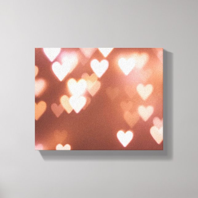 PINK VALENTINE"S DAY HEARTS LEINWANDDRUCK (Vorderseite)