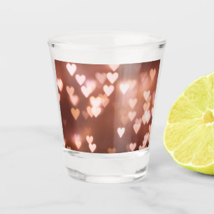 PINK VALENTINE"S DAY HEARTS SCHNAPSGLAS