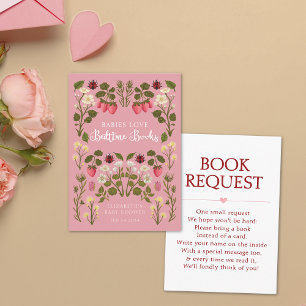Pink Valentine's Day Books for Baby Shower Request Begleitkarte
