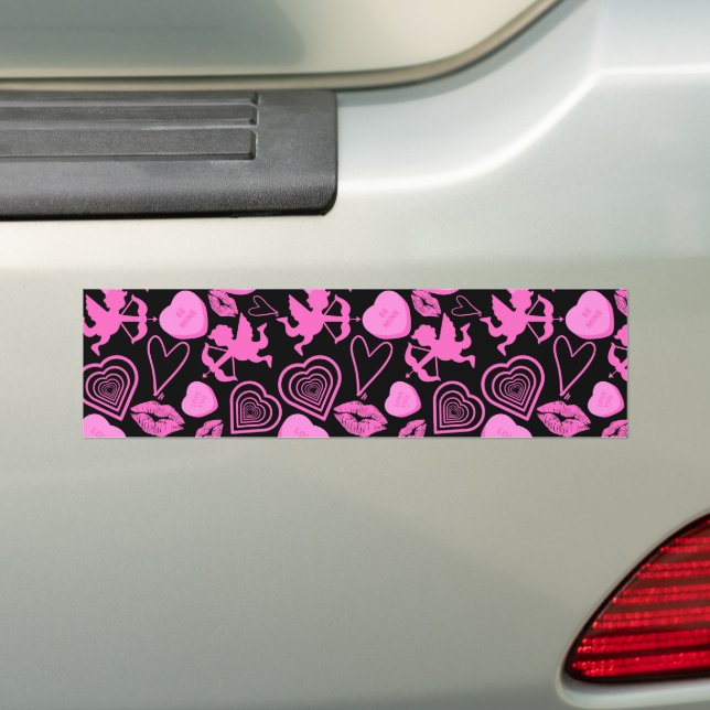 Pink Valentine's Pattern Autoaufkleber (Auf Auto)