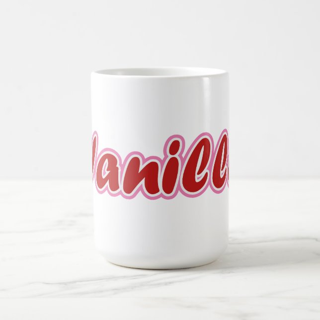 Pink Vanilla Letters Tasse (Mittel)