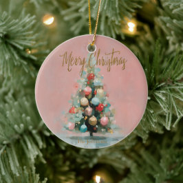 Pink Velvet Christmas Tree Ornament