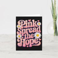 Pink verbreitet die Hoffnung Retro-Groovy Brustkre