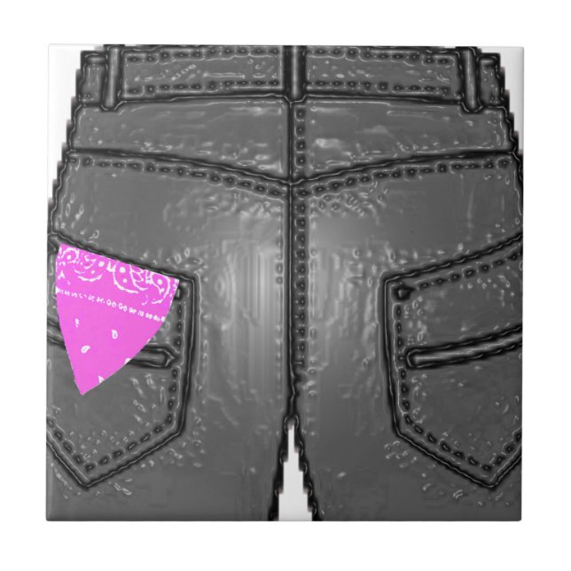 Pink Verlassen Hanky Fliese (Vorderseite)