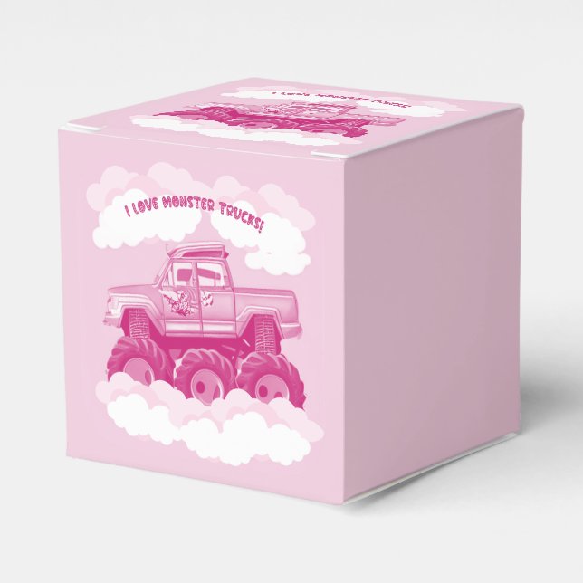 Pink Version I Love Monster Trucks Image     Geschenkschachtel (Vorderseite)