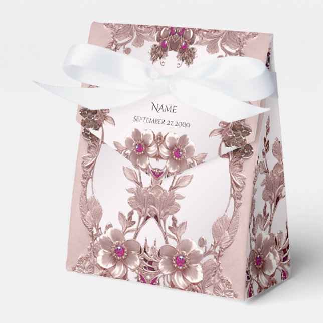 Pink Verziert Floral Fee Box Geschenkschachtel (Vorderseite)