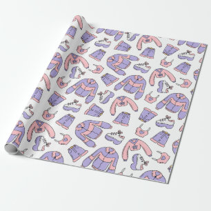Pink Vibes 90s Mode Geschenkpapier