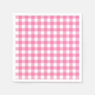 Pink Vichy Kariert Paper Napkins Serviette