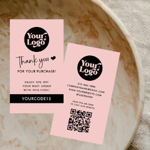Pink Vielen Dank, Sie bestellen das QR-Logo im Han Rabattkarte