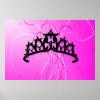 Pink Viking Princess Crown Poster