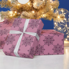 Pink Viktorianische Weihnachtswackelpapier Geschenkpapier