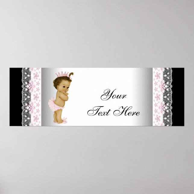 Pink Vintag Baby Girl Princess Poster (Vorne)